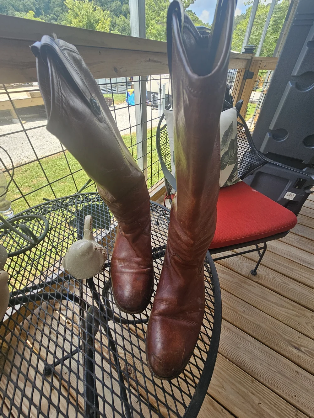 Frye Women's Over-the-Knee Leather Boots - Chestnut Brown